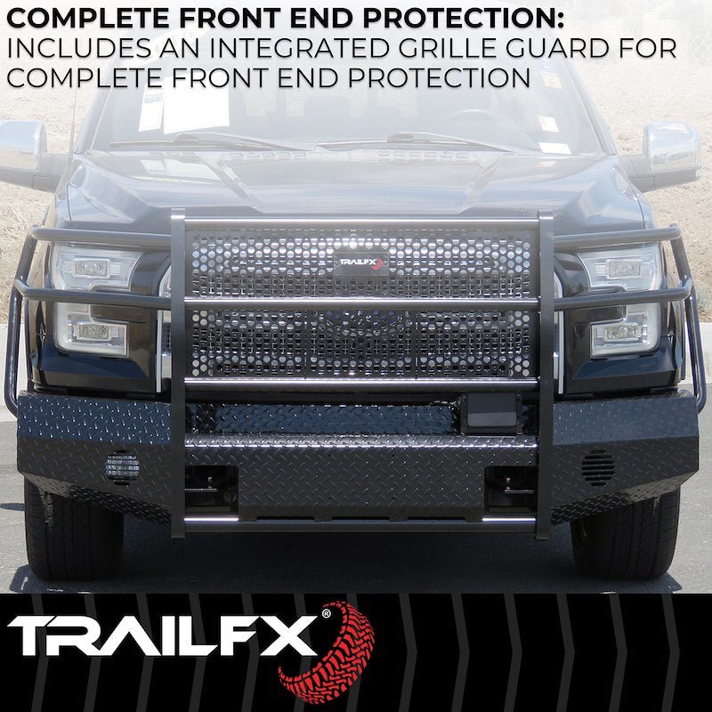 TrailFX FX3002A 2005 - 2007 Ford F250/F350/F450/F550 Super Duty Full Replacement Front Bumper - Rugged Truck Gear