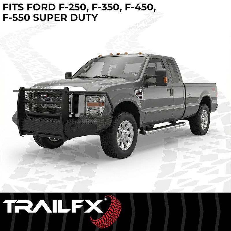 TrailFX FX3002A 2005 - 2007 Ford F250/F350/F450/F550 Super Duty Full Replacement Front Bumper - Rugged Truck Gear