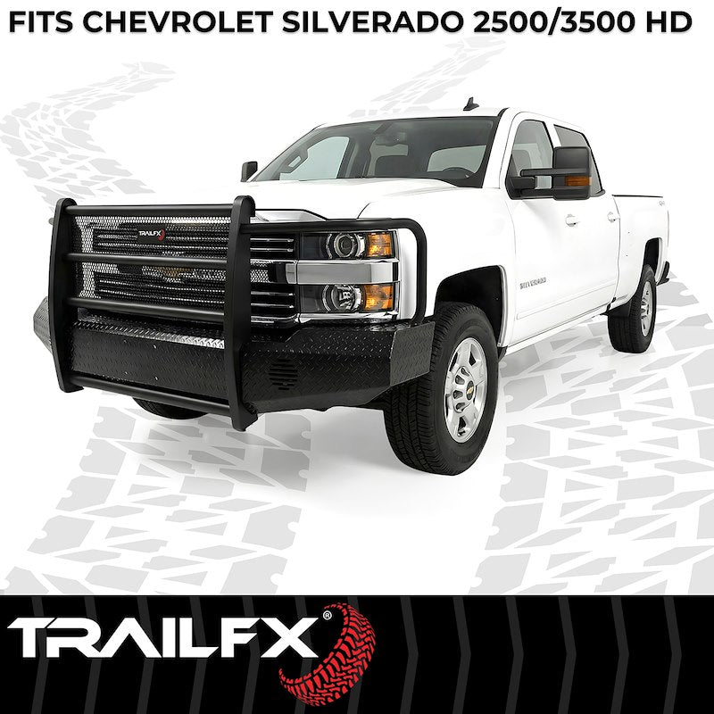 TrailFX FX3004A 2011 - 2014 Chevy Silverado 2500/3500 HD Full Replacement Front Bumper - Rugged Truck Gear