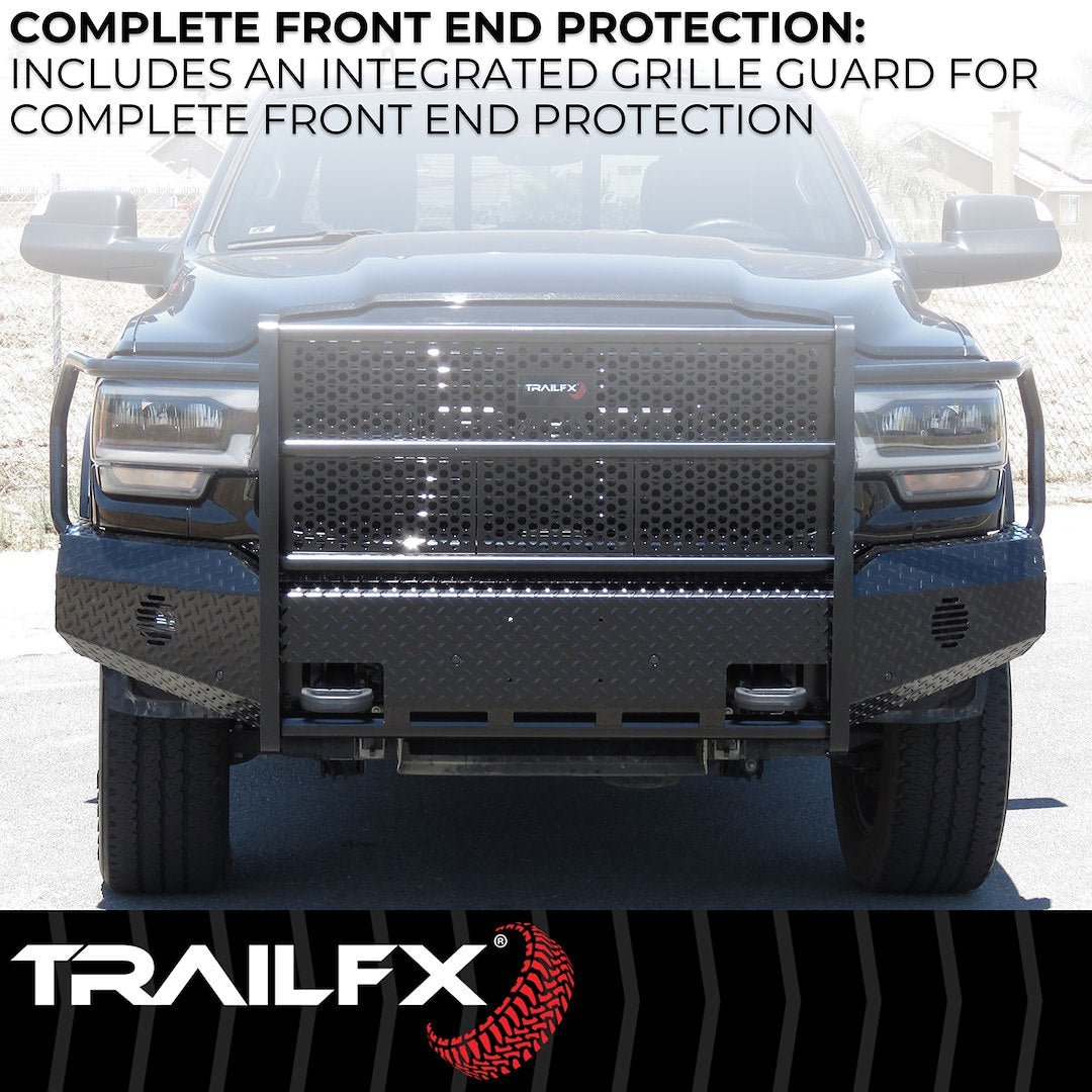 TrailFX FX3008A 2010 - 2018 Dodge Ram 2500/3500 Full Replacement Front Bumper - Rugged Truck Gear