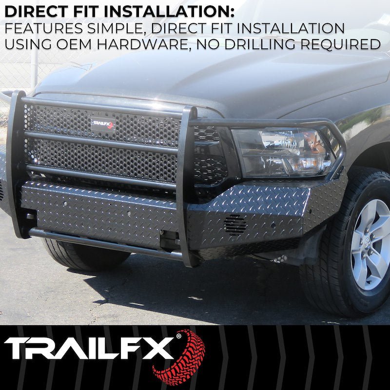 TrailFX FX3012A 2010 - 2012 Dodge Ram 1500 Full Replacement Front Bumper - Rugged Truck Gear