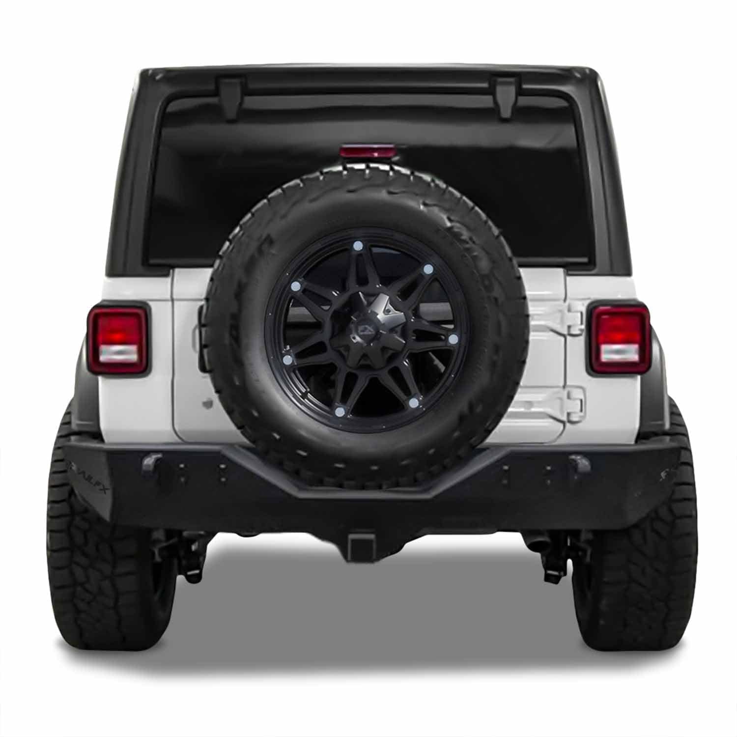 TrailFX JL02T 2018 - 2023 Jeep Wrangler JL Rear Bumper with No Sensor Holes - Rugged Truck Gear