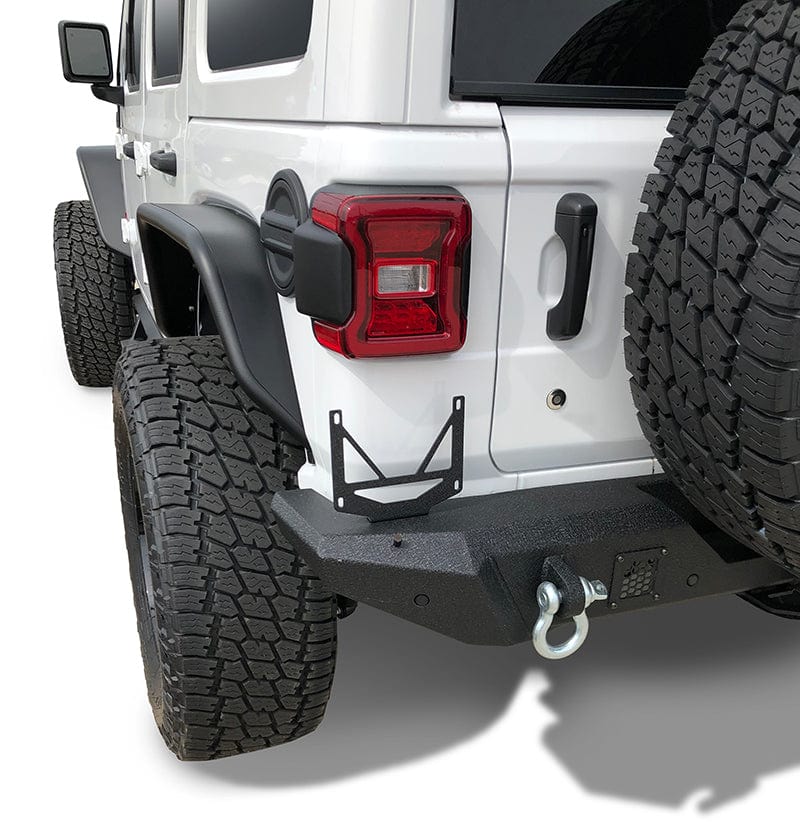 TrailFX JL06T 2018 - 2023 Jeep Wrangler JL Rear Bumper with Sensor Holes - Rugged Truck Gear