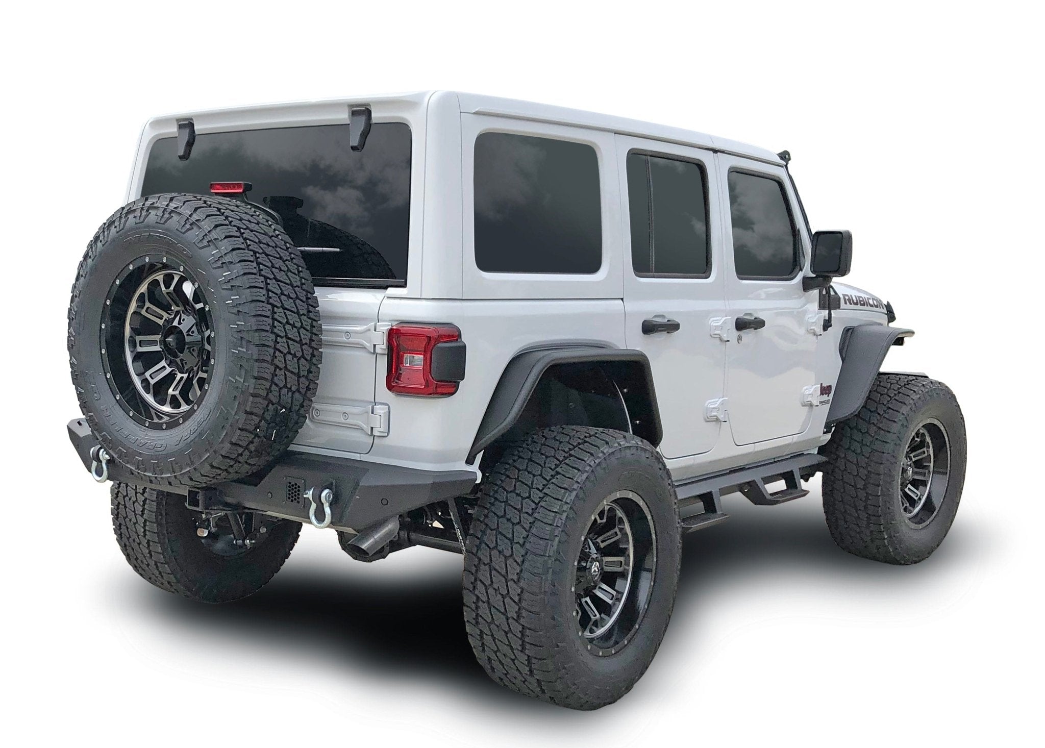 TrailFX JL06T 2018 - 2023 Jeep Wrangler JL Rear Bumper with Sensor Holes - Rugged Truck Gear