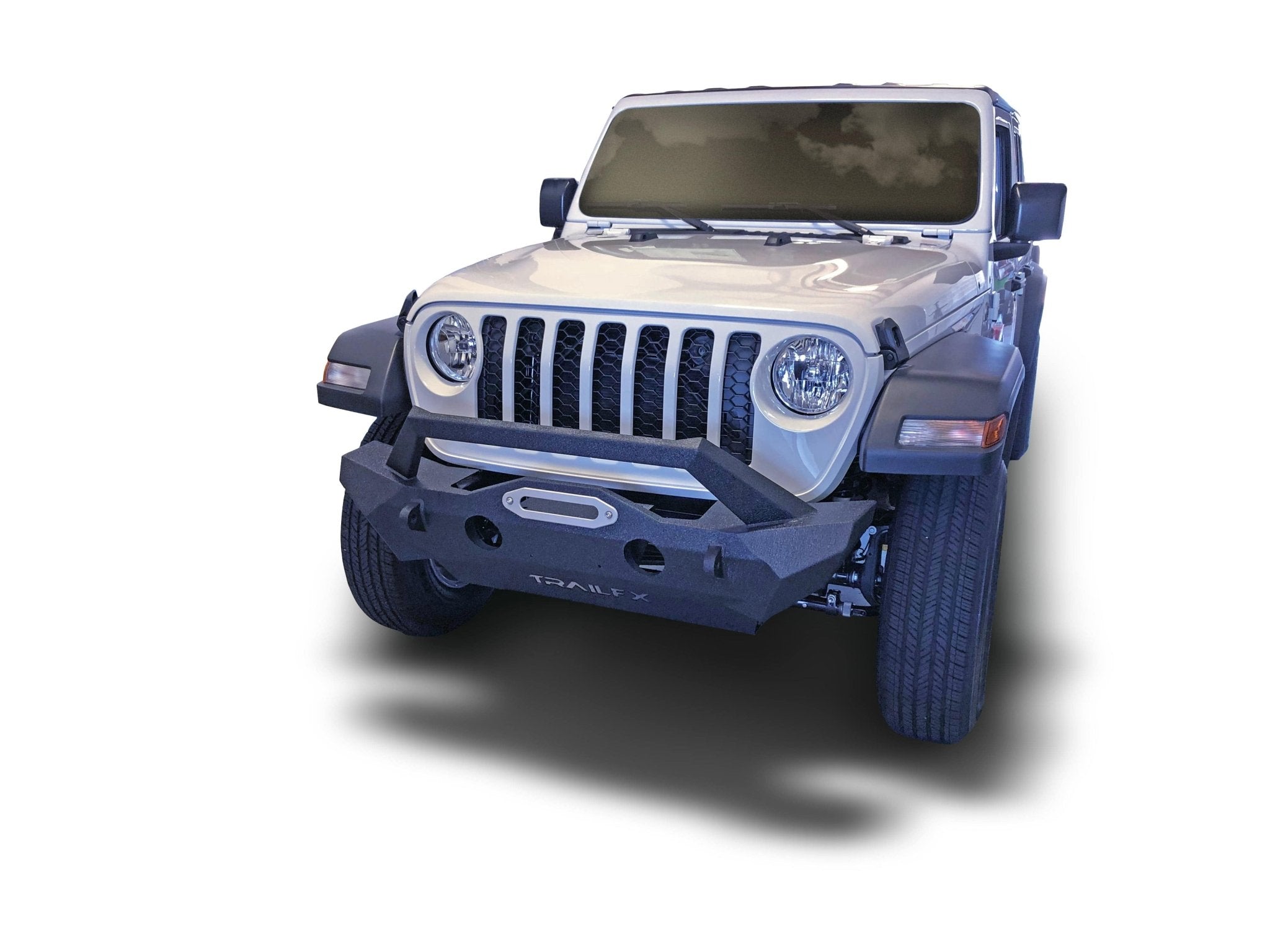 TrailFX JL08T 2018 - 2023 Jeep Wrangler JL Stubby Front Winch Bumper - Rugged Truck Gear