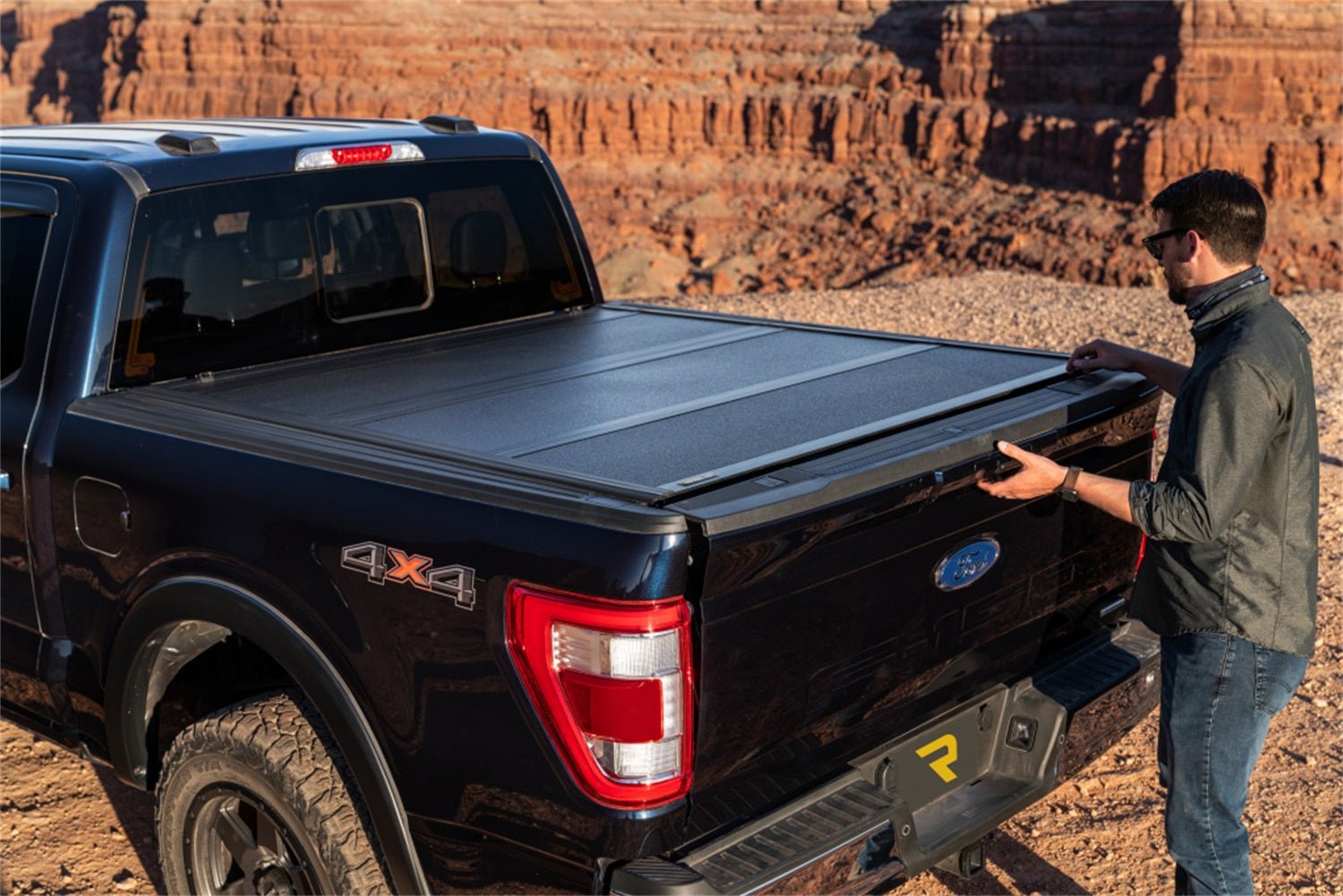 UnderCover Armor Flex AX22030 2021 - 2024 Ford F150 Hard Folding Tonneau Cover 8 ft. Bed - Rugged Truck Gear