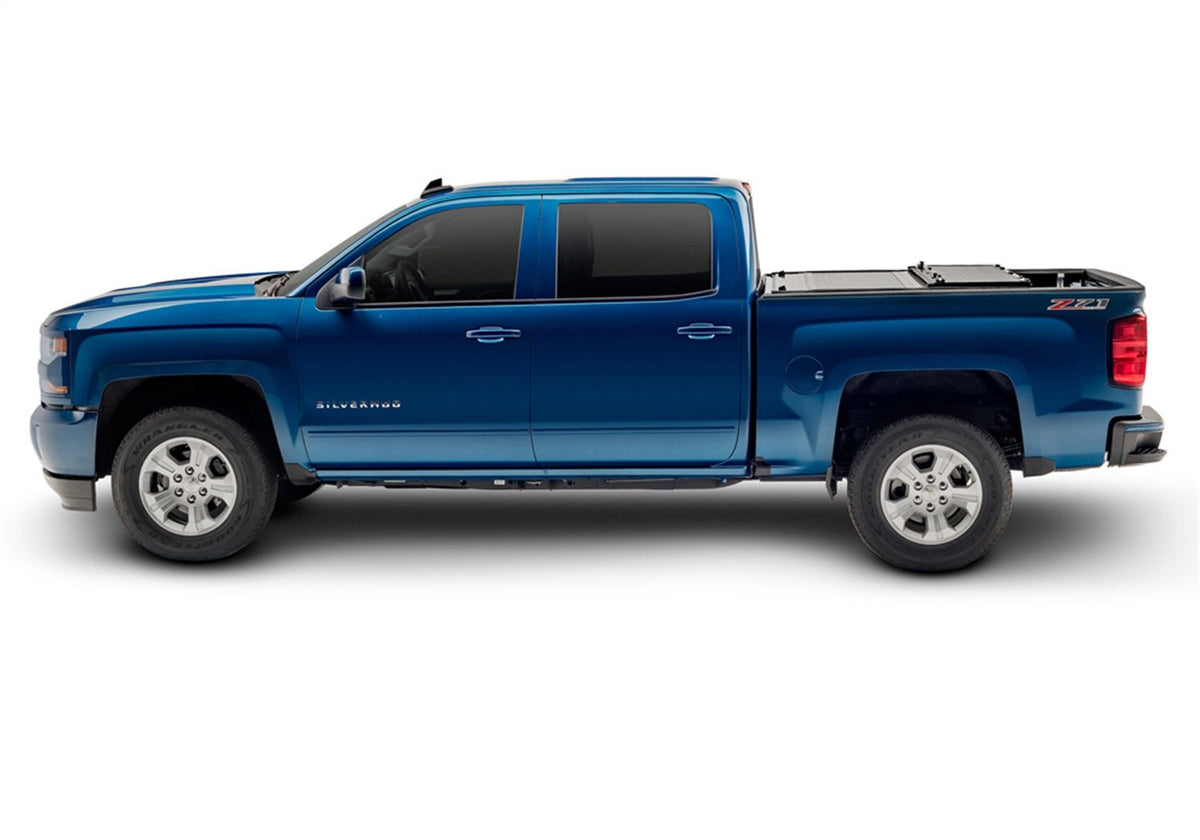 UnderCover Flex FX11025 2014 - 2018 GMC Sierra 1500 Hard Folding Tonneau Cover 8 ft. Bed - Rugged Truck Gear