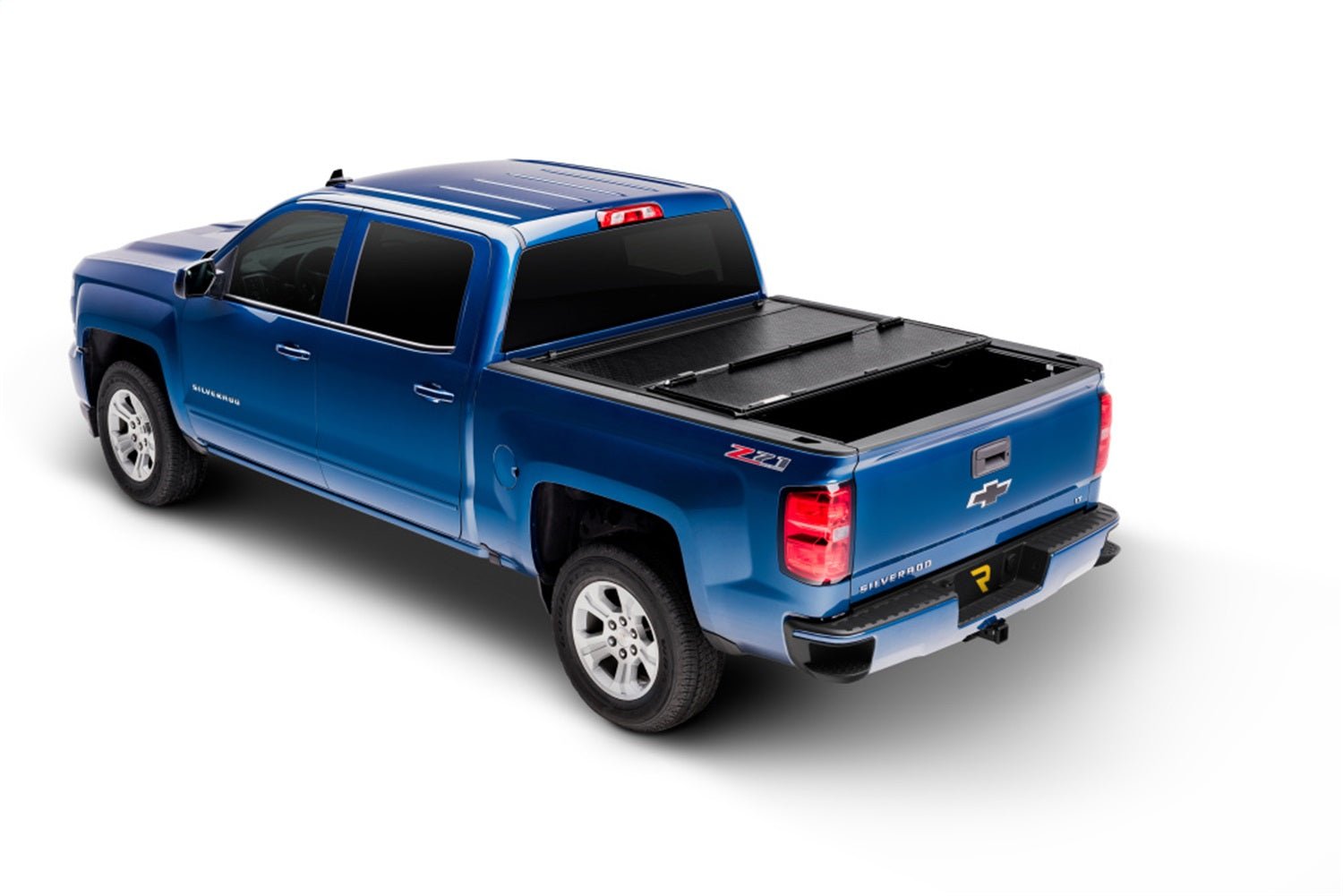 UnderCover Flex FX11025 2014 - 2018 GMC Sierra 1500 Hard Folding Tonneau Cover 8 ft. Bed - Rugged Truck Gear