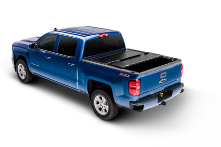 UnderCover Flex FX11025 2014 - 2018 GMC Sierra 1500 Hard Folding Tonneau Cover 8 ft. Bed - Rugged Truck Gear