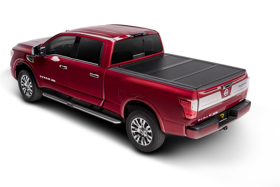 UnderCover Flex FX51016 2017 - 2024 Nissan TITAN Hard Folding Tonneau Cover 8 ft. Bed - Rugged Truck Gear
