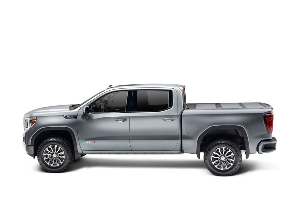 UnderCover Fusion AR12019L - 50 2014 - 2019 GMC Sierra 1500 Hard Folding Tonneau Cover 8 ft. Bed - Rugged Truck Gear