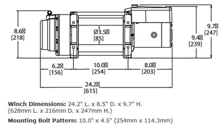 WARN 16.5ti 68801 16.5K Large Size Truck Winch - Rugged Truck Gear