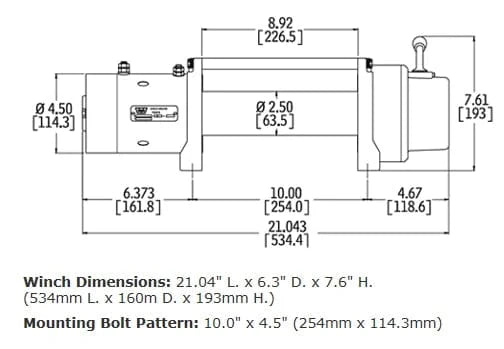 WARN 26502 M8000 Truck Winch 8K - Rugged Truck Gear