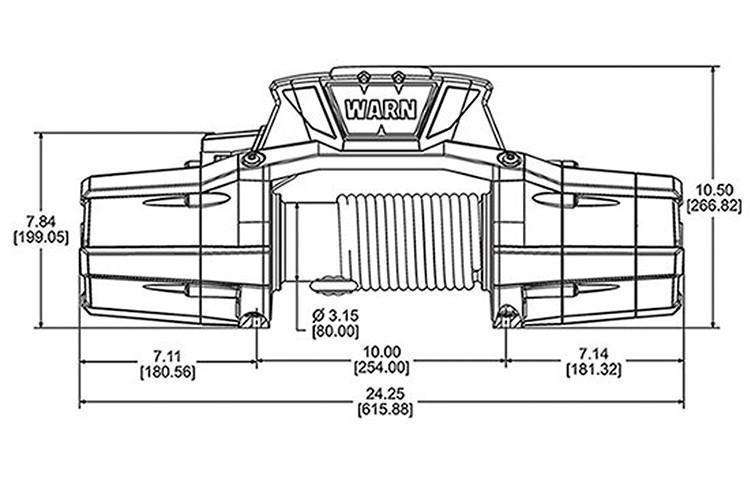 WARN 95950 ZEON 12-S Truck Winch 12K-BumperStock