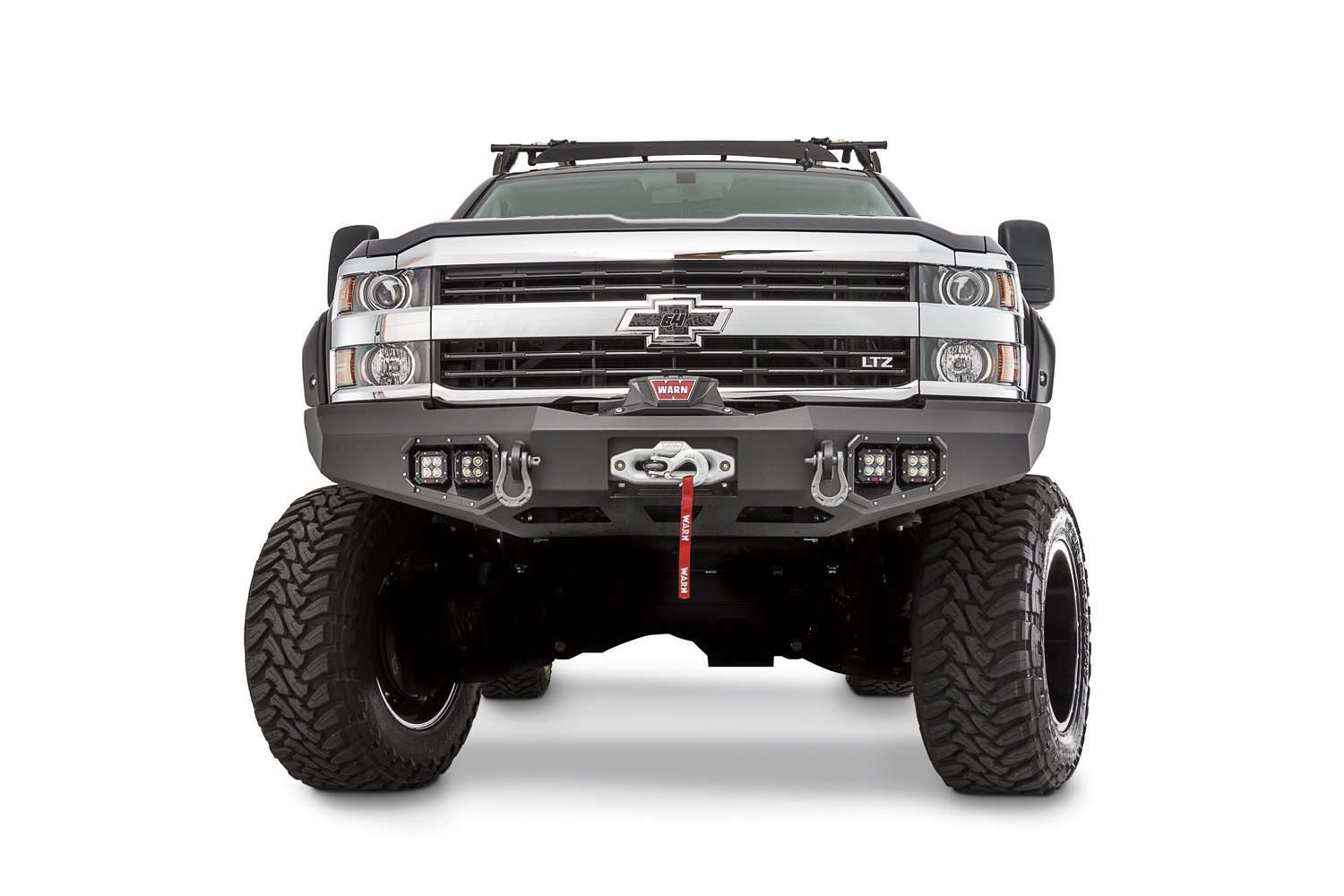 WARN Ascent 100921 2015 - 2019 Chevy Silverado 2500/3500 HD Front Winch Bumper - Rugged Truck Gear