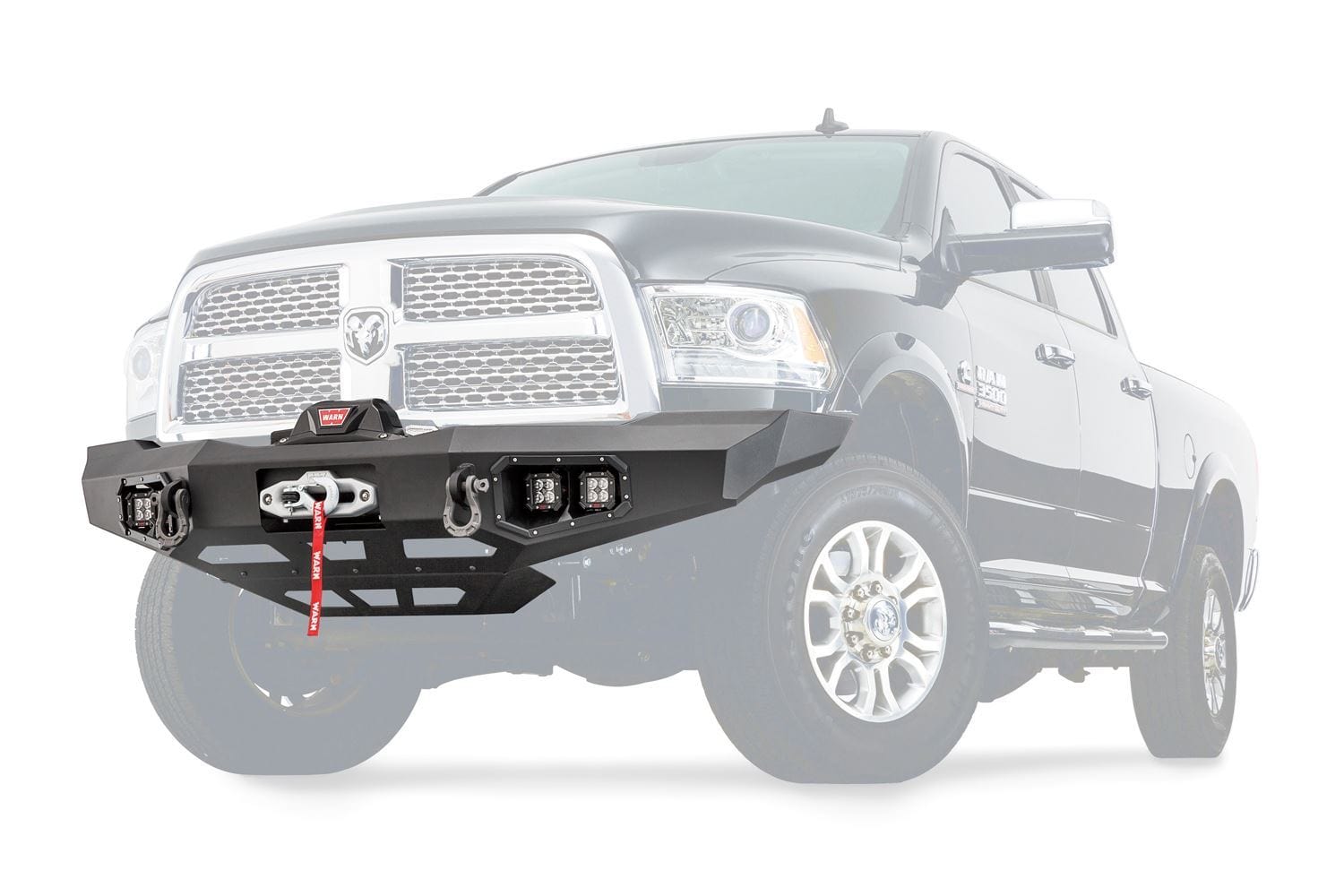WARN Ascent 100923 2013 - 2018 Ram 2500/3500 Front Winch Bumper - Rugged Truck Gear