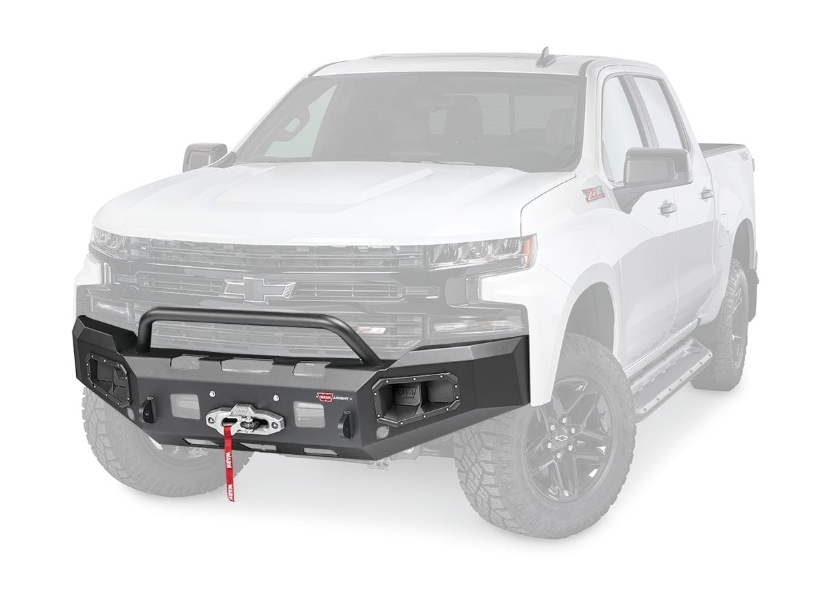 WARN Ascent 105785 2019 - 2021 Chevy Silverado 1500 Front Winch Bumper - Rugged Truck Gear