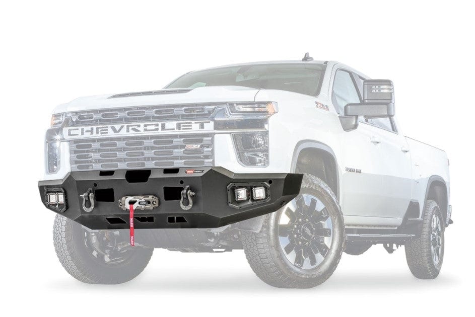 WARN Ascent 105969 2020 - 2023 Chevy Silverado 2500/3500 HD Front Winch Bumper - Rugged Truck Gear