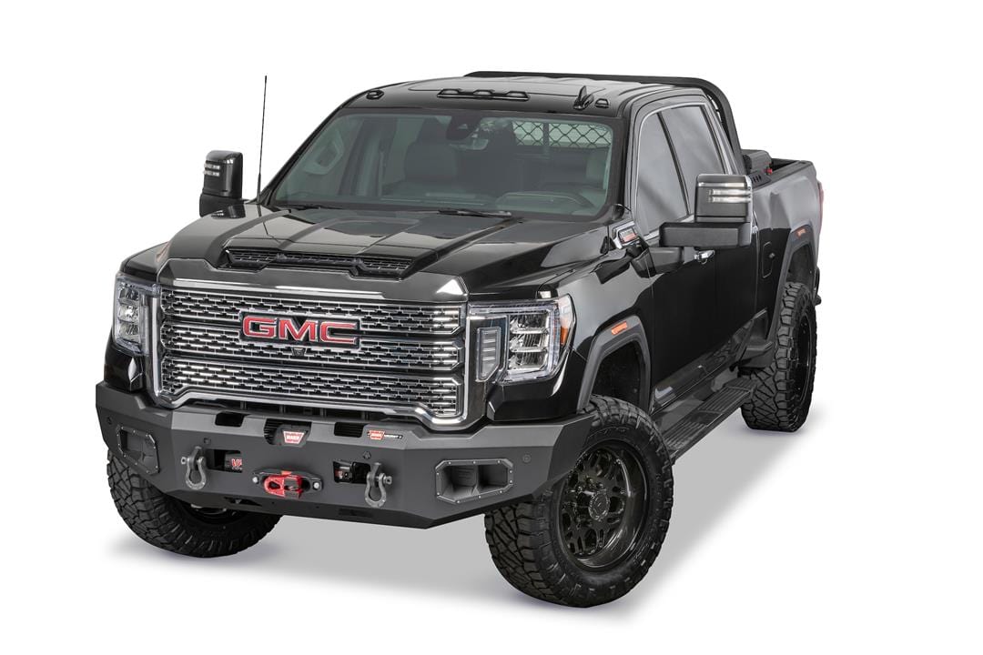 WARN Ascent 107545 2020 - 2023 GMC Sierra 2500/3500 HD Front Winch Bumper - Rugged Truck Gear