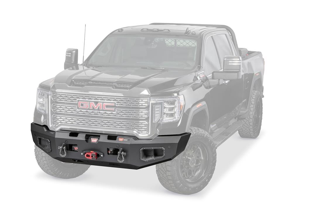 WARN Ascent 107545 2020 - 2023 GMC Sierra 2500/3500 HD Front Winch Bumper - Rugged Truck Gear