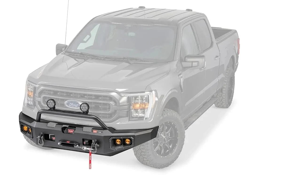 WARN Ascent 107638 2021 - 2022 Ford F150 Front Winch Bumper - Rugged Truck Gear