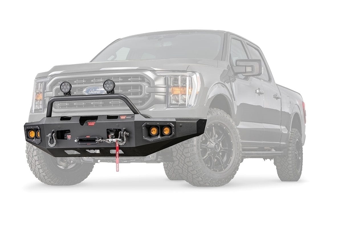 WARN Ascent 107638 2021 - 2022 Ford F150 Front Winch Bumper - Rugged Truck Gear