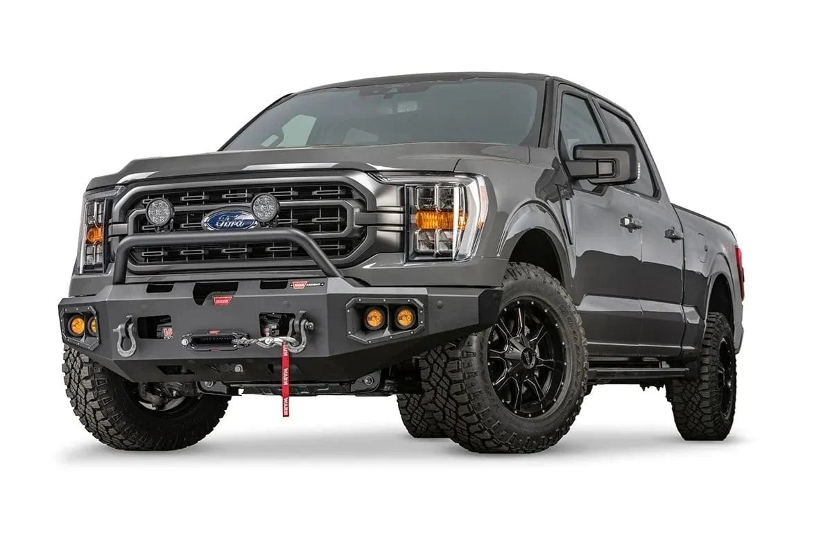 WARN Ascent 107638 2021 - 2022 Ford F150 Front Winch Bumper - Rugged Truck Gear