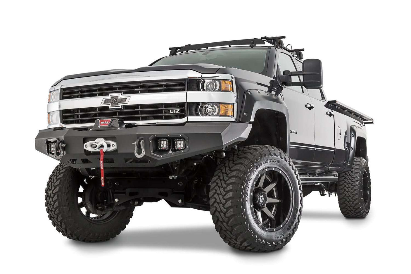 WARN Ascent 100921 2015-2019 Chevy Silverado 2500/3500 HD Front Winch Bumper - BumperStock