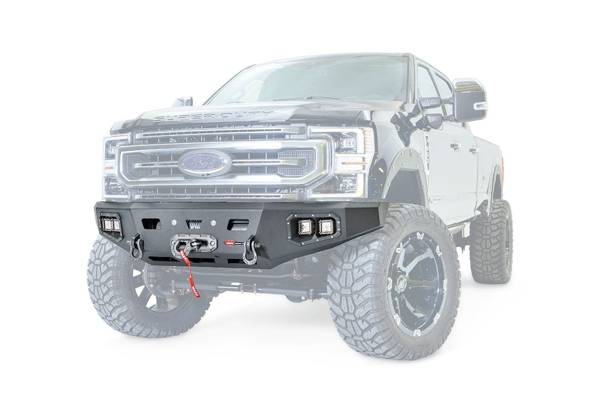 WARN Ascent HD 106916 2019 - 2022 Ford F250/F350 Super Duty Front Winch Bumper No Guard - Rugged Truck Gear