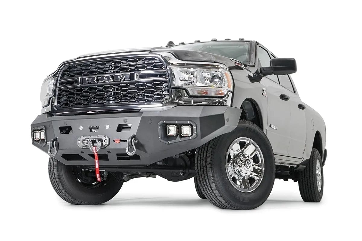 WARN Ascent HD 107001 2019 - 2023 Ram 2500/3500/4500/5500 Front Winch Bumper with No Grille Guard - Rugged Truck Gear