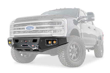 Warn Ascent HD 110629 2023 Ford F250/F350 Super Duty Front Winch Bumper with No Grille Guard - Rugged Truck Gear