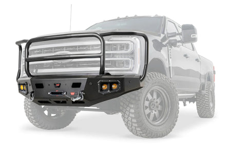Warn Ascent HD 110630 2023 - 2024 Ford F250/F350 Super Duty Front Winch Bumper with Full Grille Guard - Rugged Truck Gear