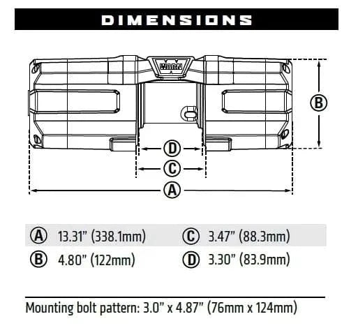 WARN Axon 101135 35 Powersport Winch - Rugged Truck Gear