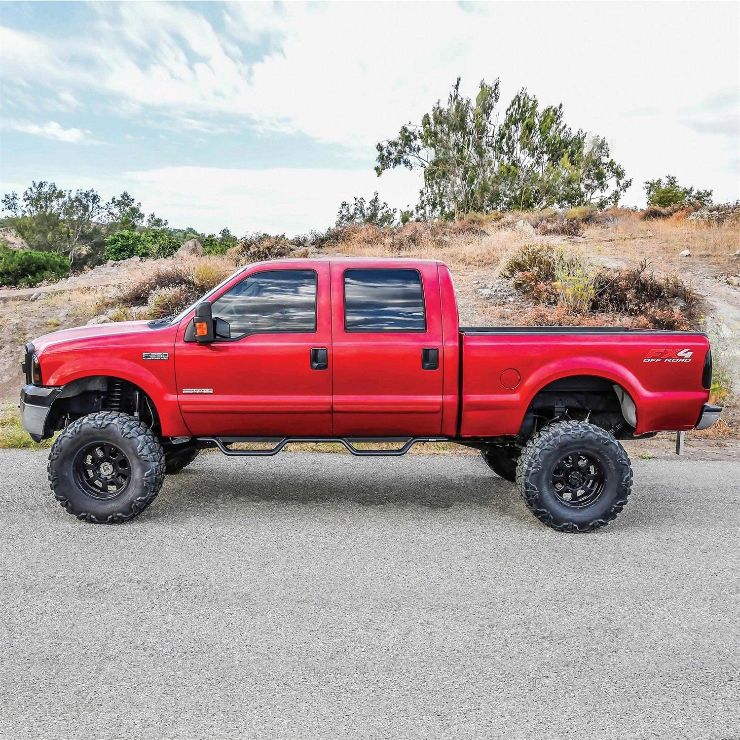 Westin 20 - 11335 1999 - 2016 Ford F250/F350 Super Duty Outlaw Drop Nerf Step Bars - 80 in. Long - Rugged Truck Gear