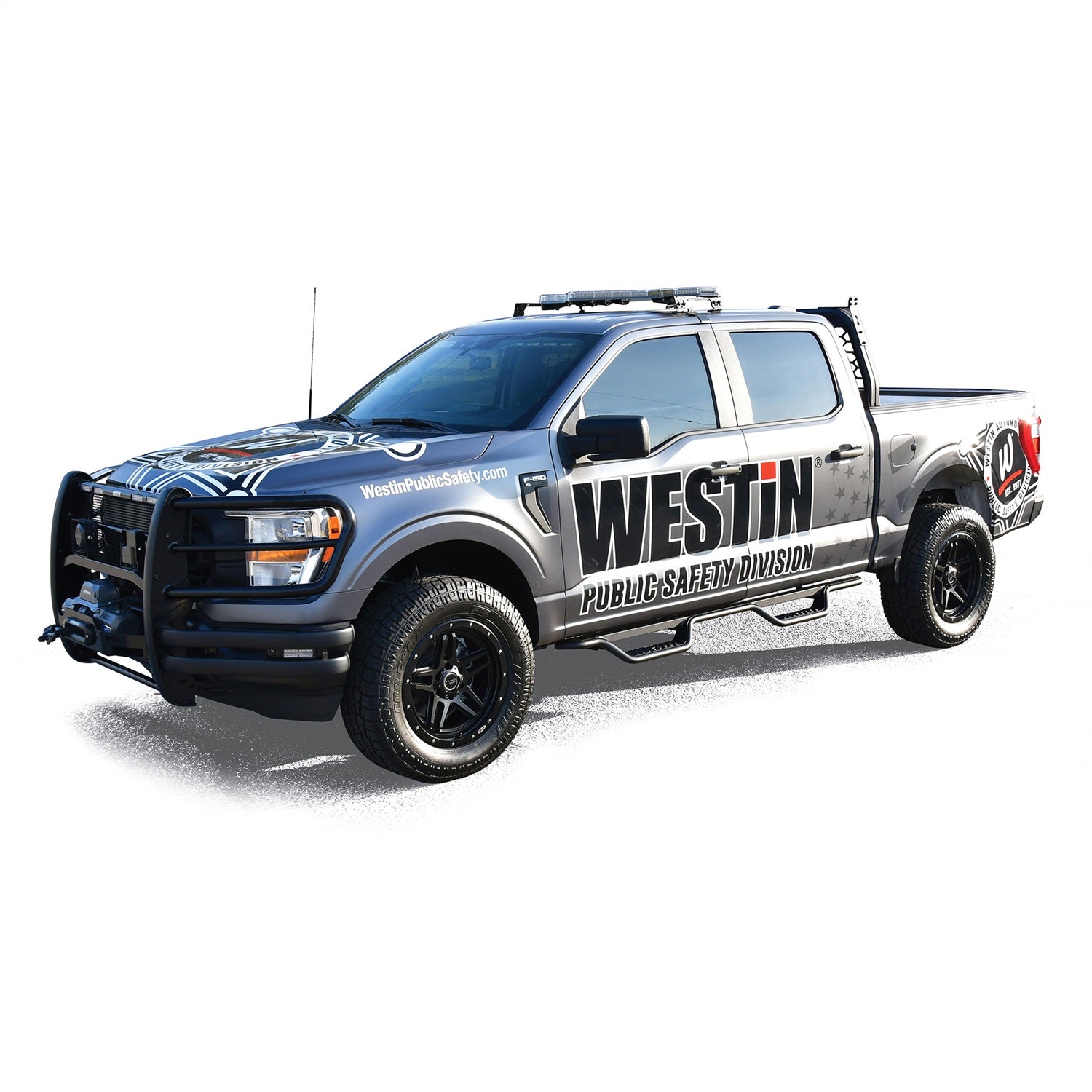 Westin 20 - 13945 2017 - 2024 Ford F250/F350 Super Duty Outlaw Drop Nerf Step Bars - 72 in. Long - Rugged Truck Gear