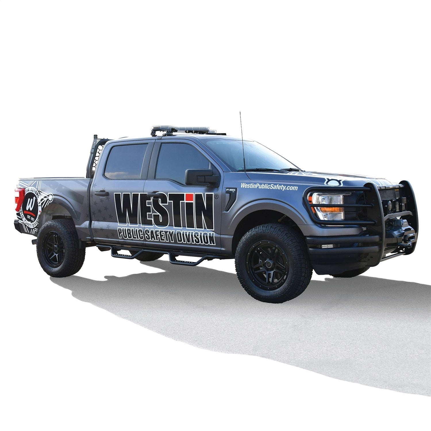 Westin 20 - 13945 2017 - 2024 Ford F250/F350 Super Duty Outlaw Drop Nerf Step Bars - 72 in. Long - Rugged Truck Gear
