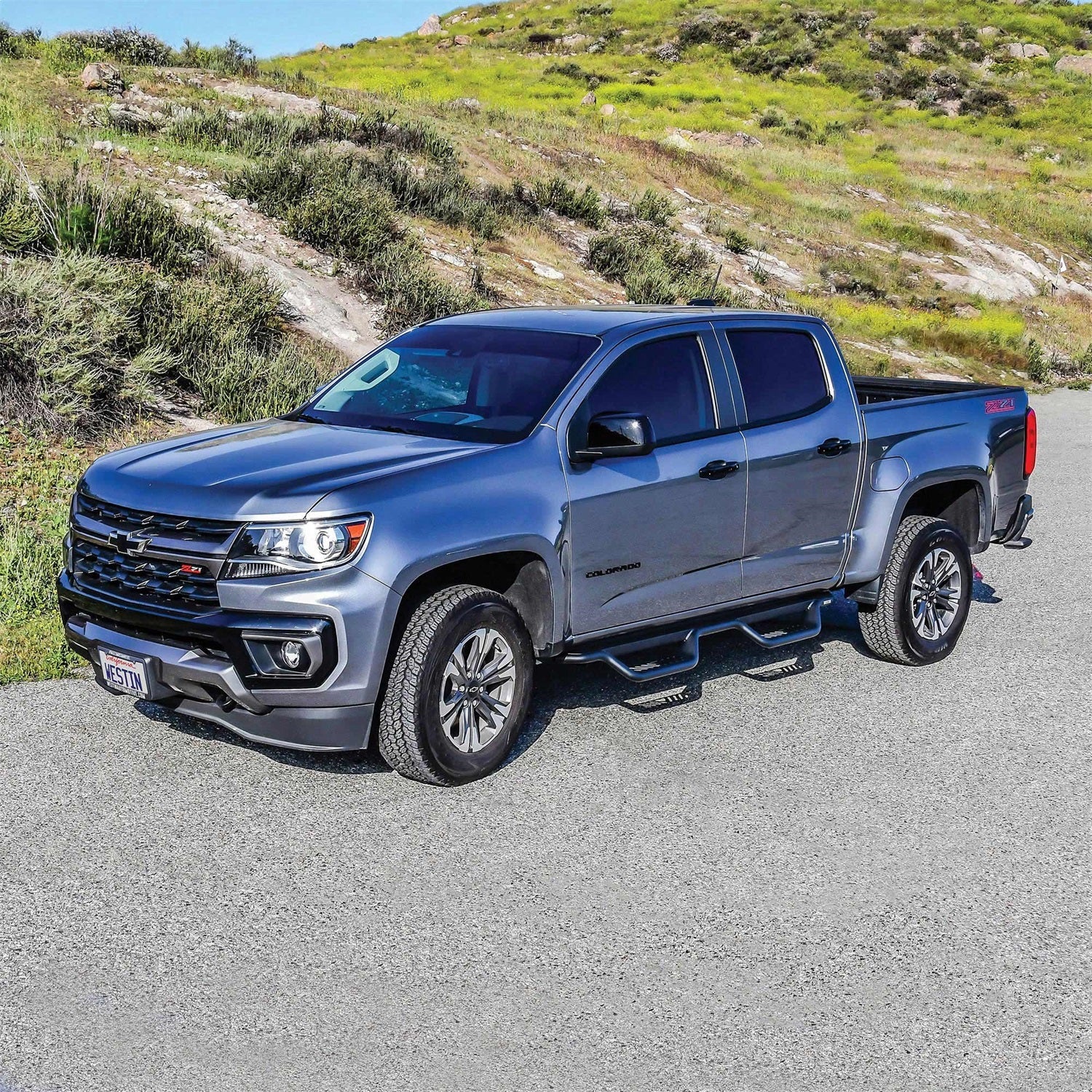 Westin 20 - 14015 2015 - 2024 Chevy Colorado Outlaw Drop Nerf Step Bars - 72 in. Long - Rugged Truck Gear
