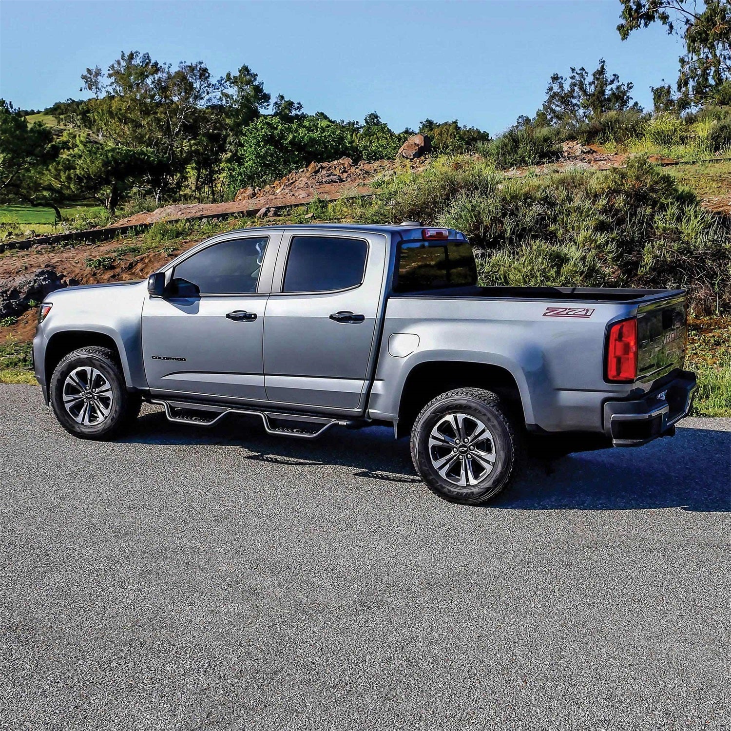 Westin 20 - 14015 2015 - 2024 Chevy Colorado Outlaw Drop Nerf Step Bars - 72 in. Long - Rugged Truck Gear