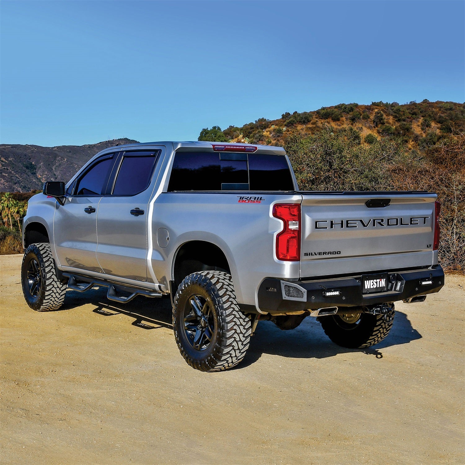 Westin 20 - 14135 2019 - 2024 Chevy Silverado 1500 Outlaw Drop Nerf Step Bars - 72 in. Long - Rugged Truck Gear