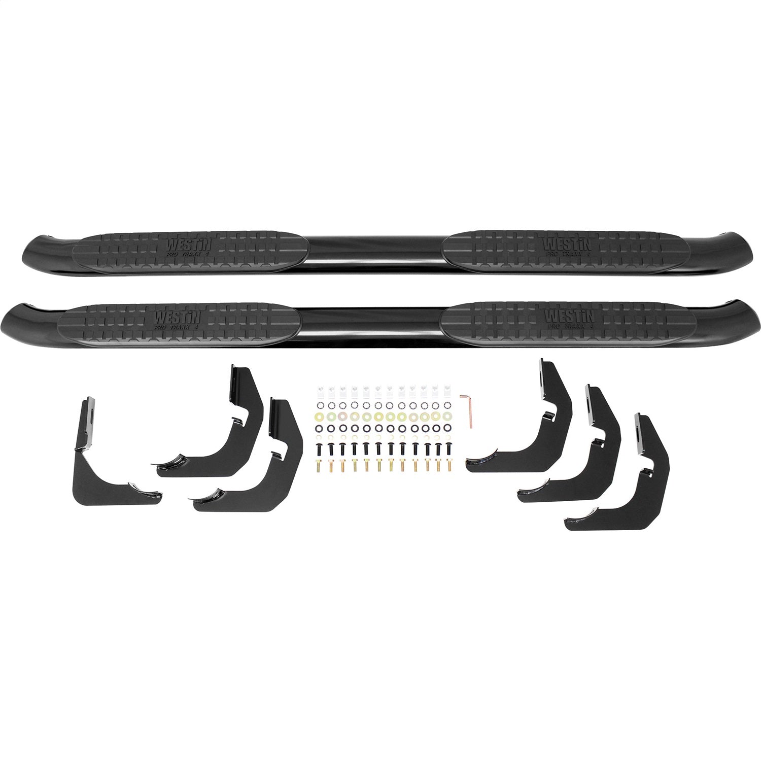 Westin 21 - 23715 2015 - 2019 Chevy Silverado 2500/3500 HD PRO TRAXX 4 in. Oval Nerf Step Bars - 72 in. Long - Rugged Truck Gear