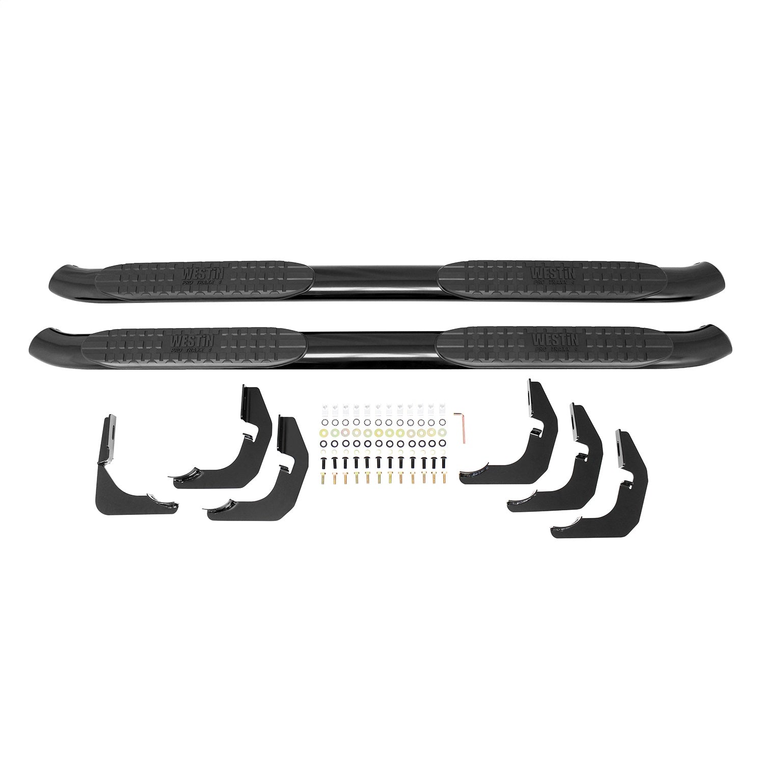 Westin 21 - 23725 2015 - 2019 Chevy Silverado 2500/3500 HD PRO TRAXX 4 in. Oval Nerf Step Bars - 72 in. Long - Rugged Truck Gear