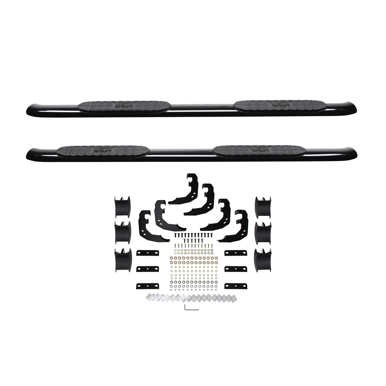 Westin 21 - 24085 2019 - 2024 Ram 1500 PRO TRAXX 4 in. Oval Nerf Step Bars - 72 in. Long - Rugged Truck Gear