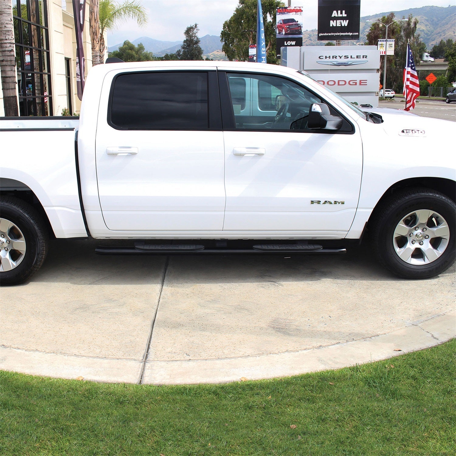Westin 21 - 24095 2019 - 2024 Ram 1500 PRO TRAXX 4 in. Oval Nerf Step Bars - 72 in. Long - Rugged Truck Gear
