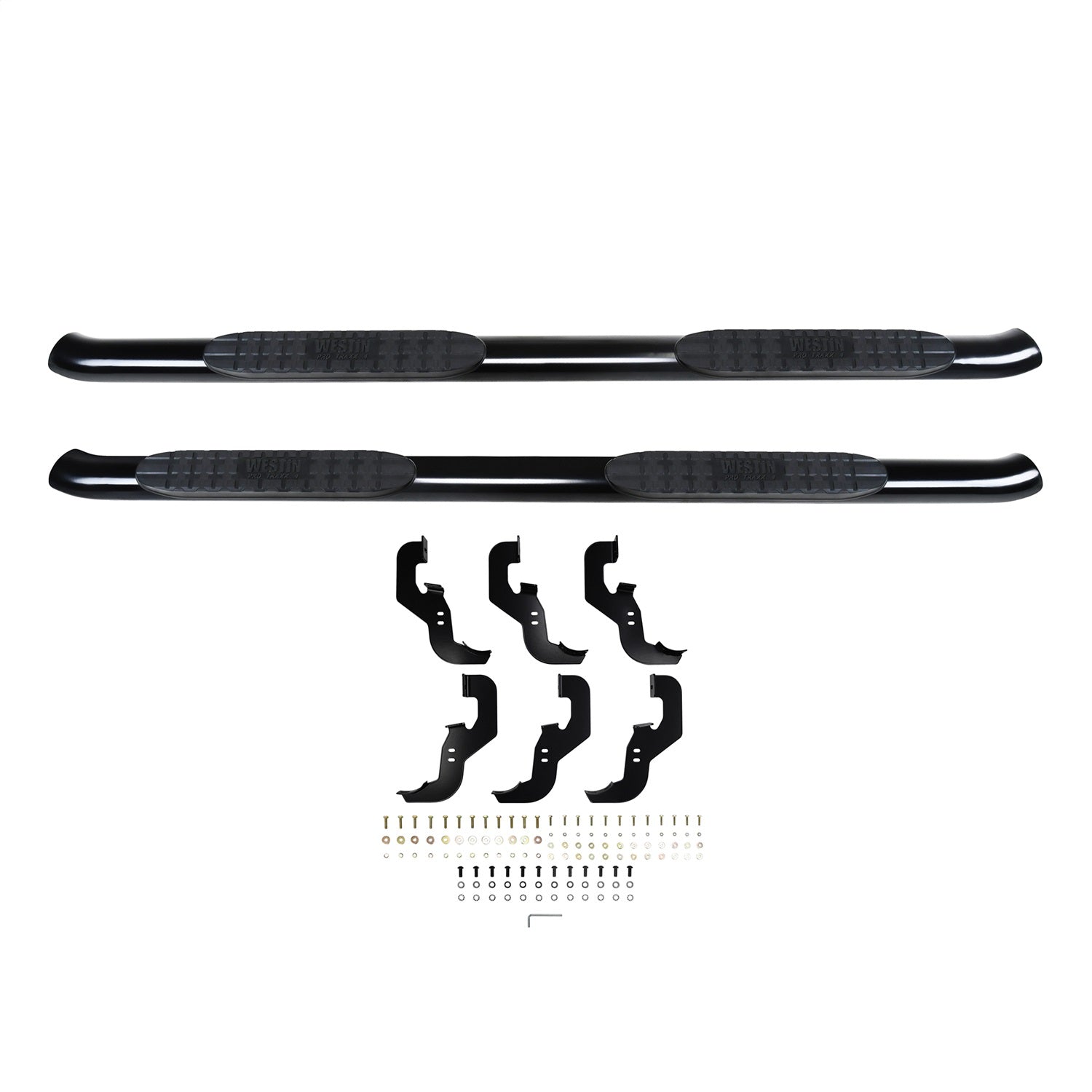 Westin 21 - 24135 2020 - 2024 GMC Sierra 2500/3500 HD PRO TRAXX 4 in. Oval Nerf Step Bars - 72 in. Long - Rugged Truck Gear