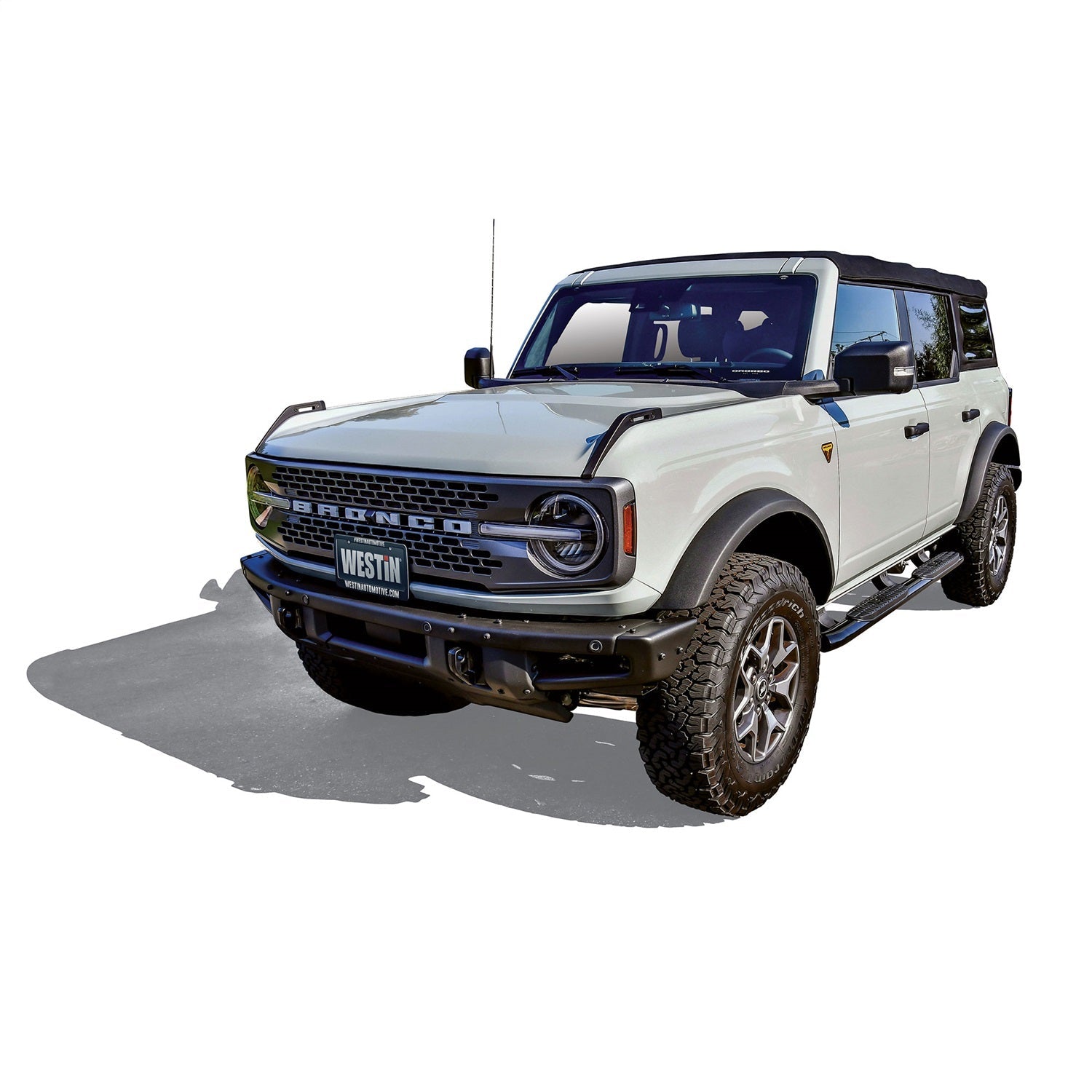 Westin 21 - 24195 2021 - 2024 Ford Bronco PRO TRAXX 4 in. Oval Nerf Step Bars - 72 in. Long - Rugged Truck Gear