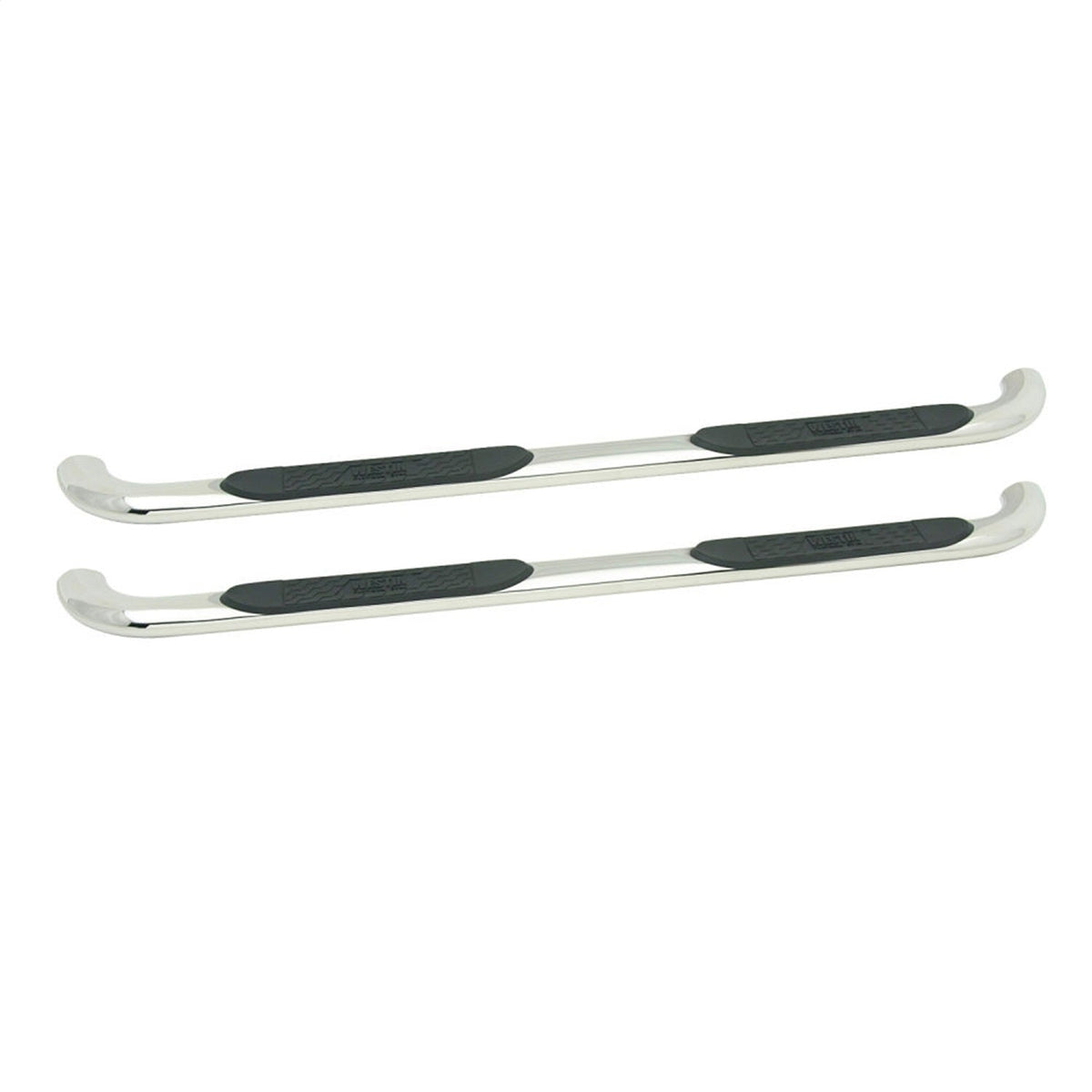 Westin 21 - 4130 2019 - 2024 Chevy Silverado 1500 Platinum 4 in. Oval Nerf Step Bars - 72 in. Long - Rugged Truck Gear