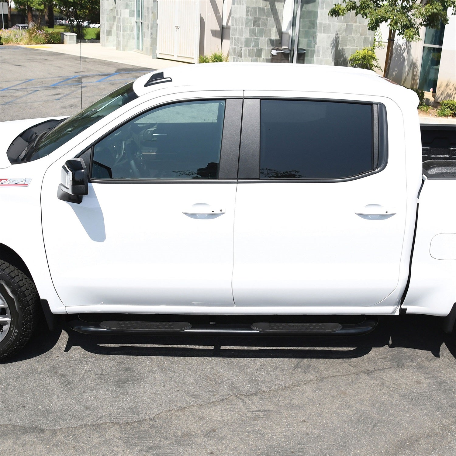 Westin 21 - 4135 2019 - 2024 GMC Sierra 1500 Platinum 4 in. Oval Nerf Step Bars - 72 in. Long - Rugged Truck Gear