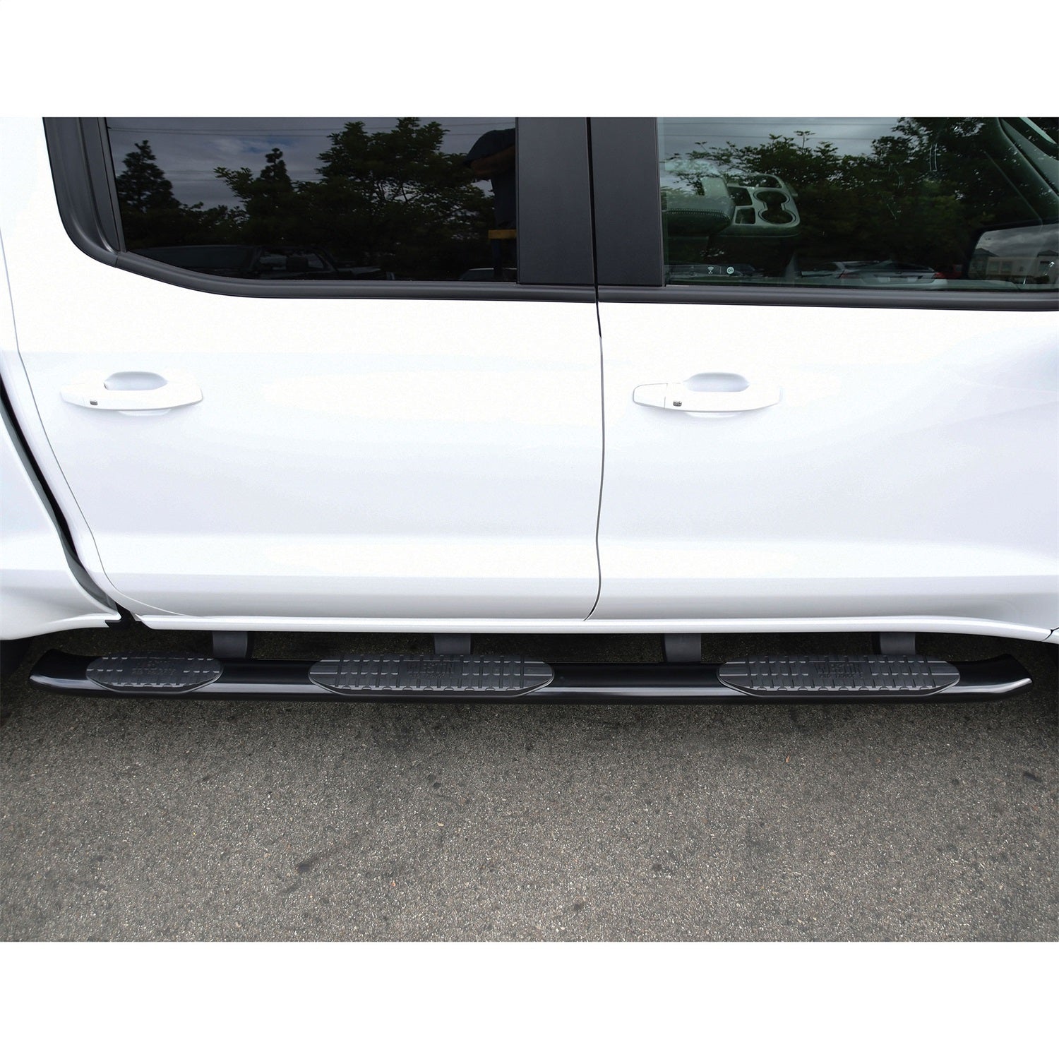 Westin 21 - 534685 2019 - 2024 Chevy Silverado 1500 PRO TRAXX 5 in. Oval Wheel - to - Wheel Nerf Step Bars - 72 in. Long - Rugged Truck Gear