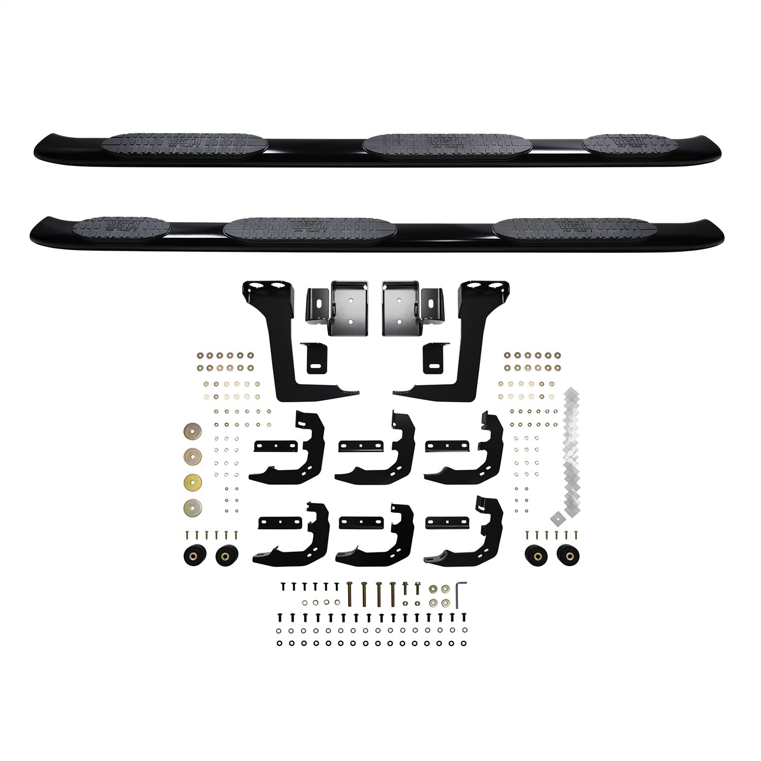 Westin 21 - 534705 2019 - 2024 Ram 1500 PRO TRAXX 5 in. Oval Wheel - to - Wheel Nerf Step Bars - 72 in. Long - Rugged Truck Gear
