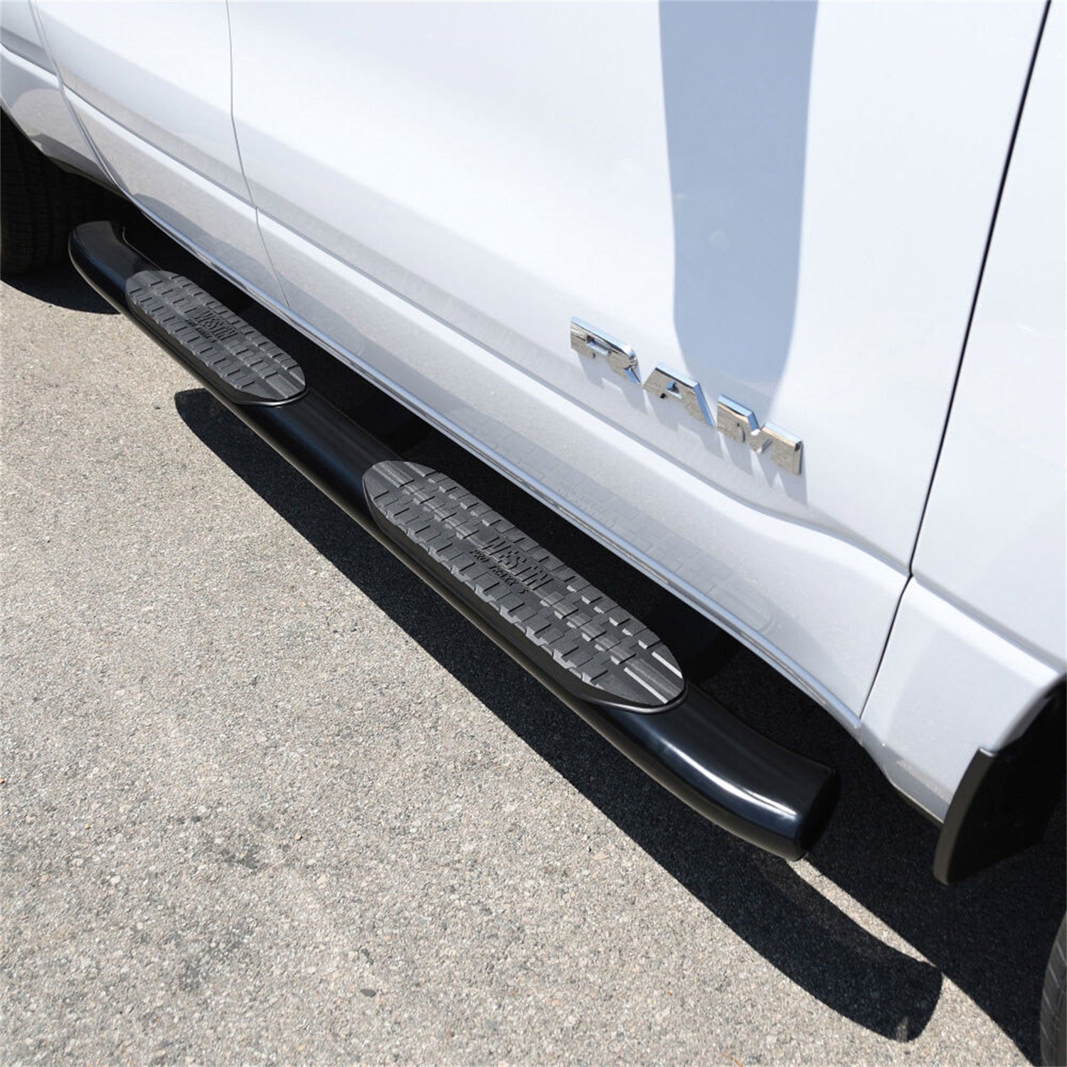 Westin 21 - 54095 2019 - 2024 Ram 1500 PRO TRAXX 5 in. Oval Nerf Step Bars - 72 in. Long - Rugged Truck Gear